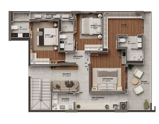 Cobertura Duplex 2801 (inferior 01)